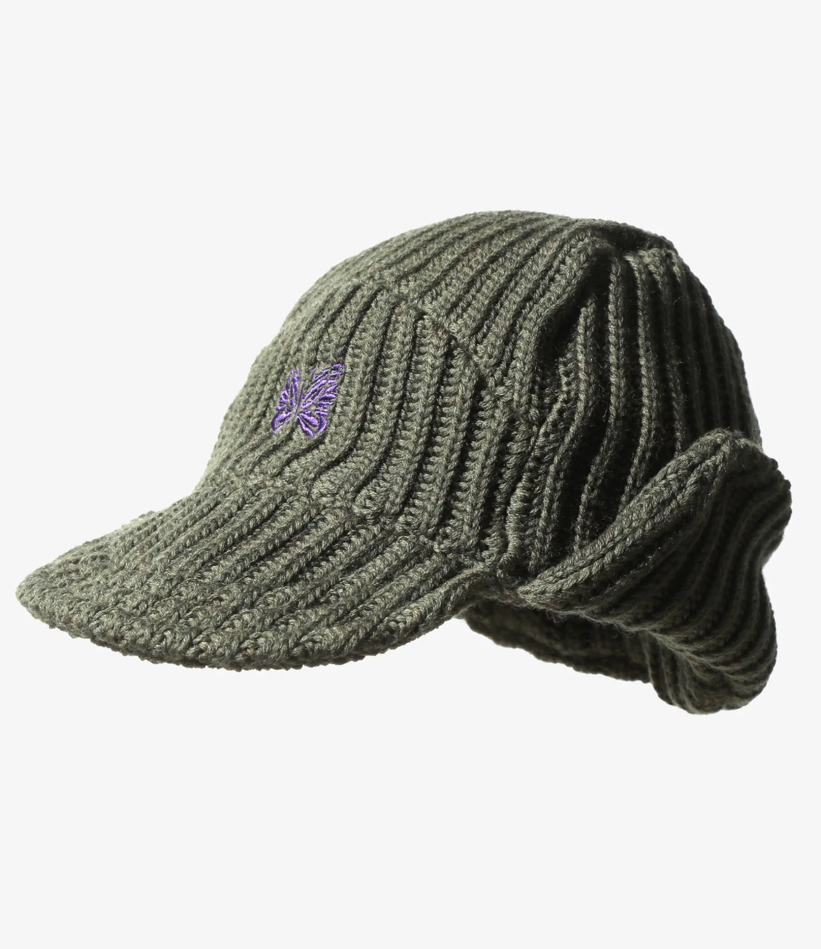 Bird Shooting Cap - Olive - Merino Wool