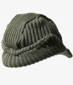 Bird Shooting Cap - Olive - Merino Wool