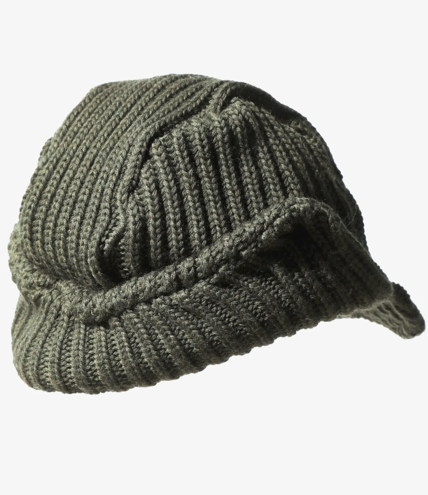 Bird Shooting Cap - Olive - Merino Wool