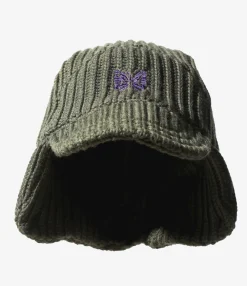 Bird Shooting Cap - Olive - Merino Wool