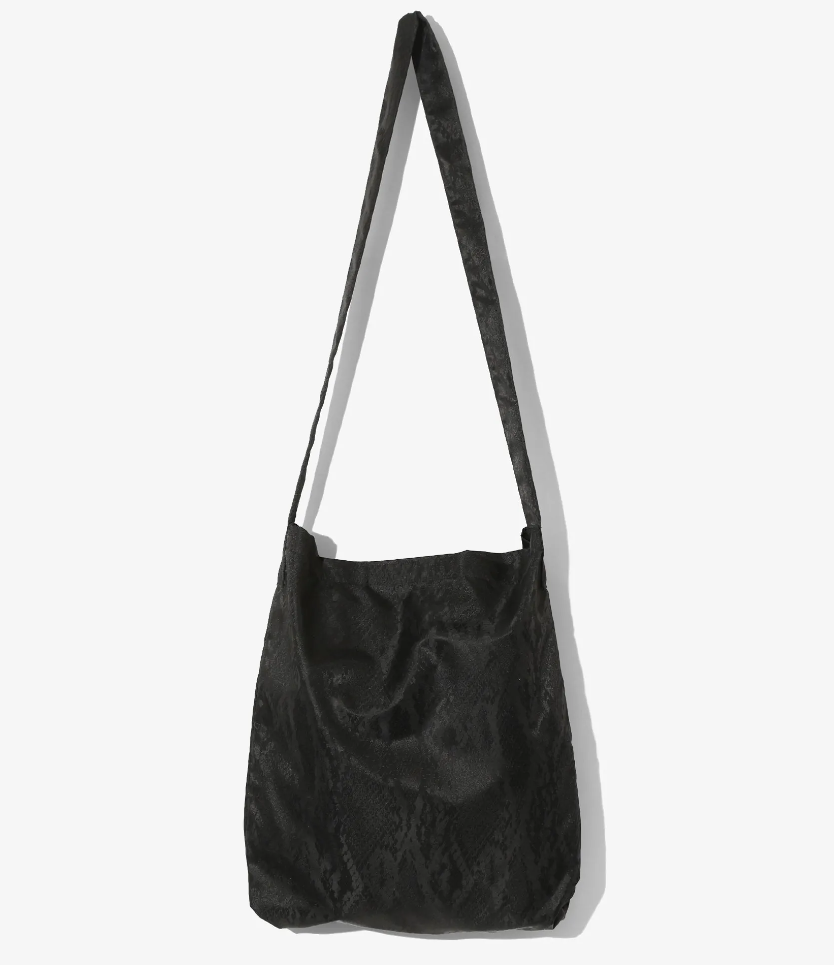 Book Bag - Black - Python Jacquard Sateen