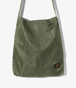 Book Bag - Olive - Python Jacquard Sateen