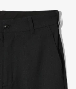 Boot Cut Trouser - Black - Poly Twill