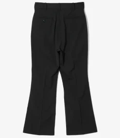 Boot Cut Trouser - Black - Poly Twill