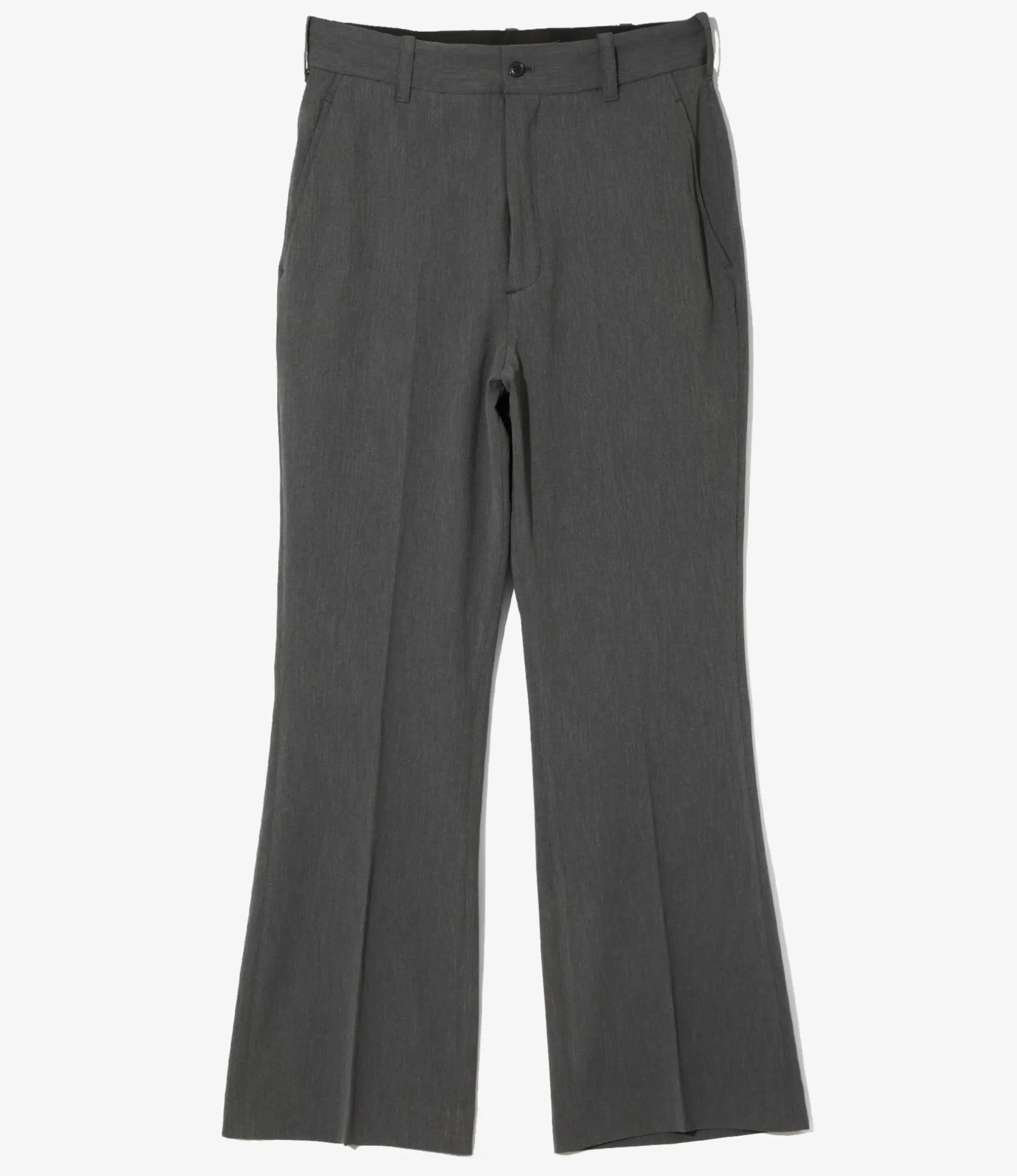 Boot Cut Trouser - Grey - Poly Twill