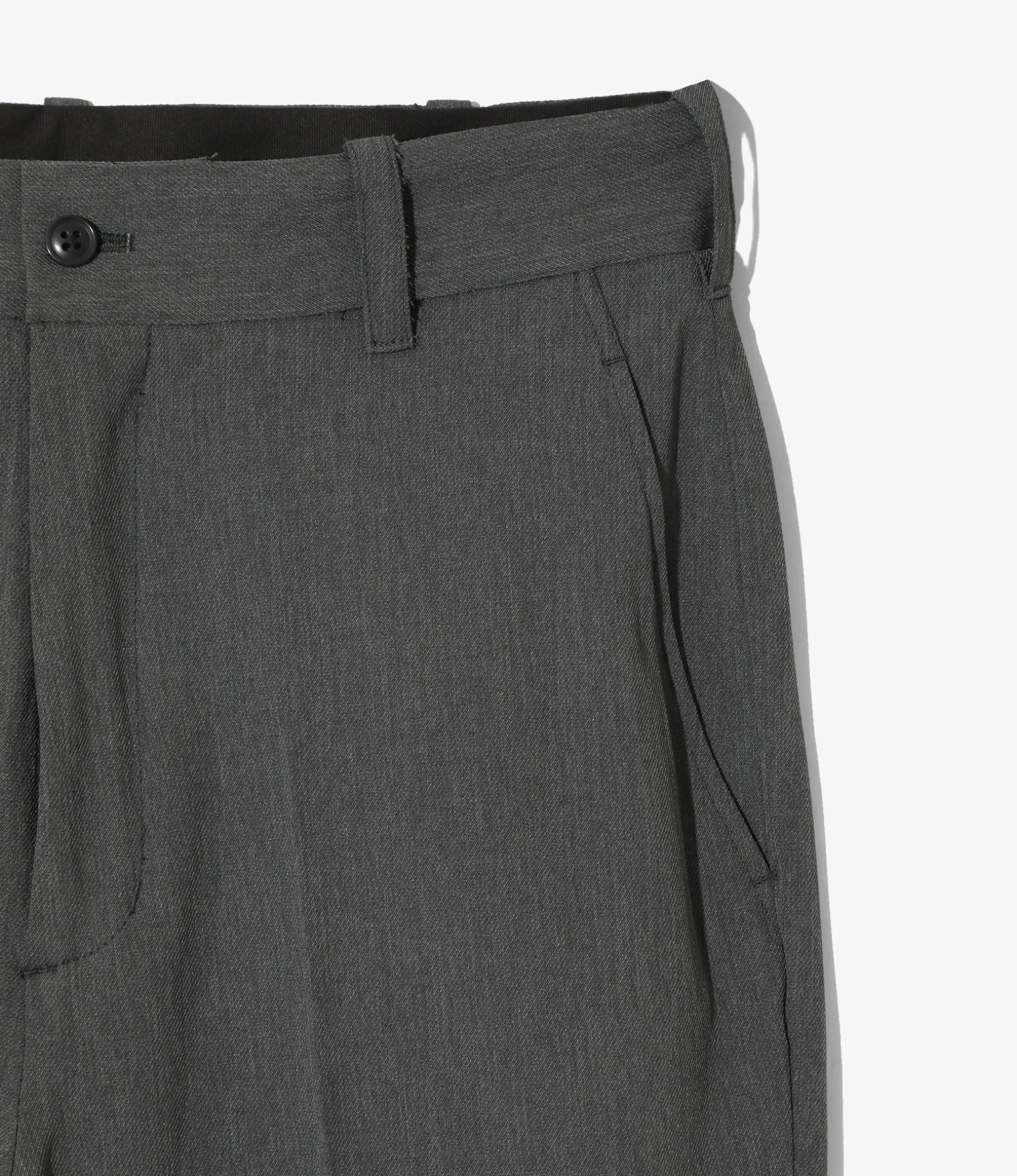 Boot Cut Trouser - Grey - Poly Twill