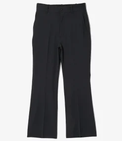Boot Cut Trouser - Navy - Poly Twill