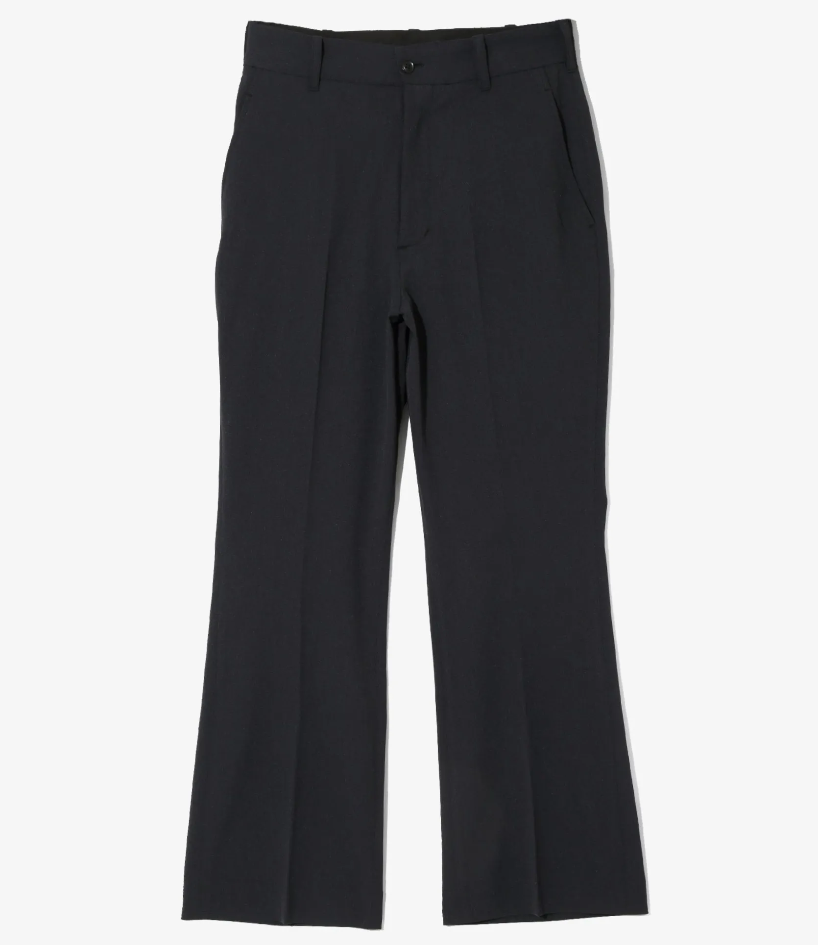 Boot Cut Trouser - Navy - Poly Twill