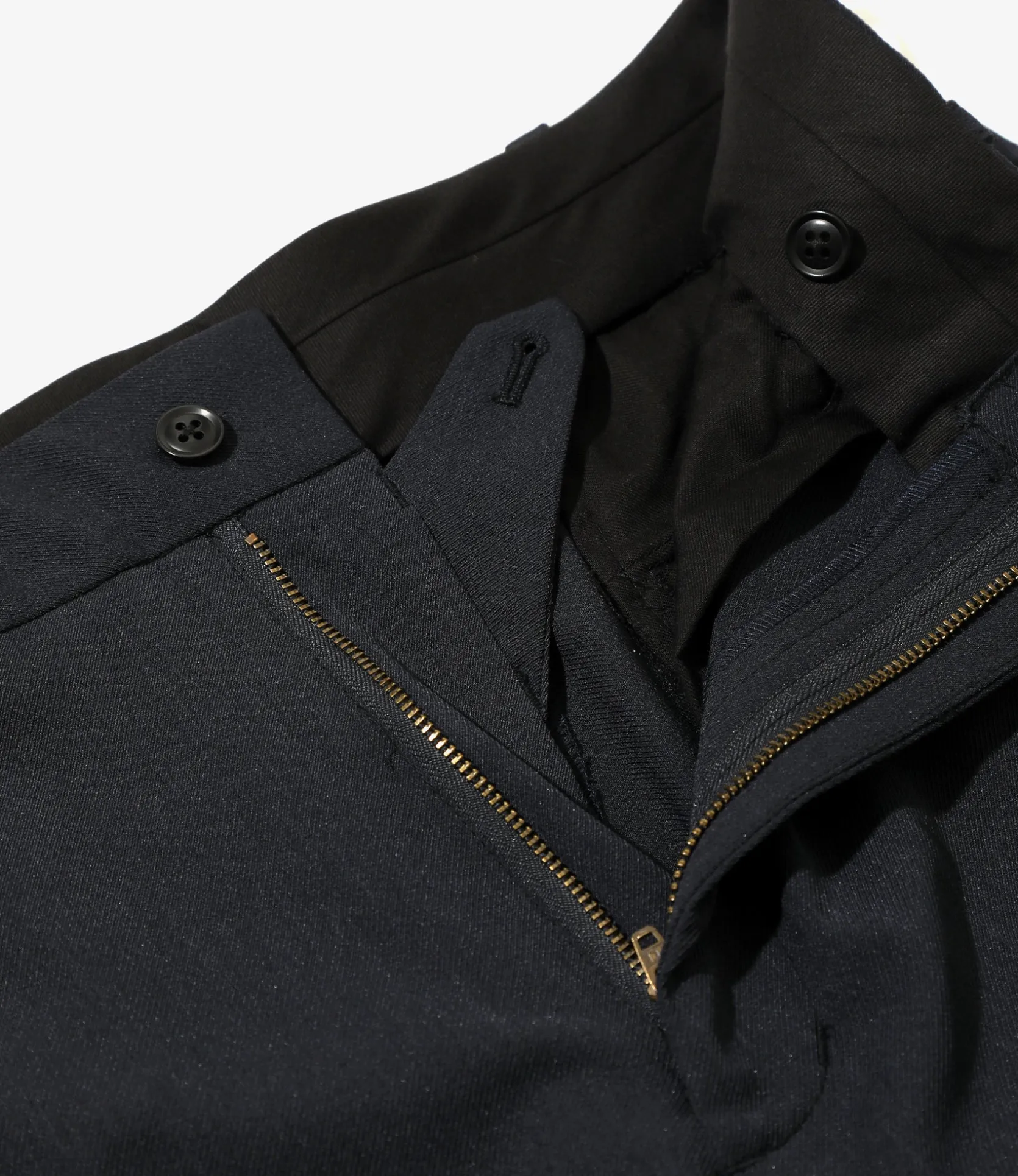 Boot Cut Trouser - Navy - Poly Twill