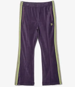 Boot-Cut Track Pant - Purple - C/PE Velour