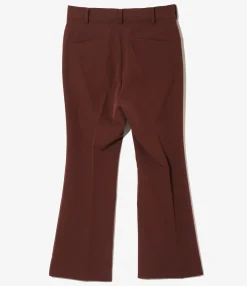 Boot-Cut Trouser - Brown - Poly Light Double Cloth