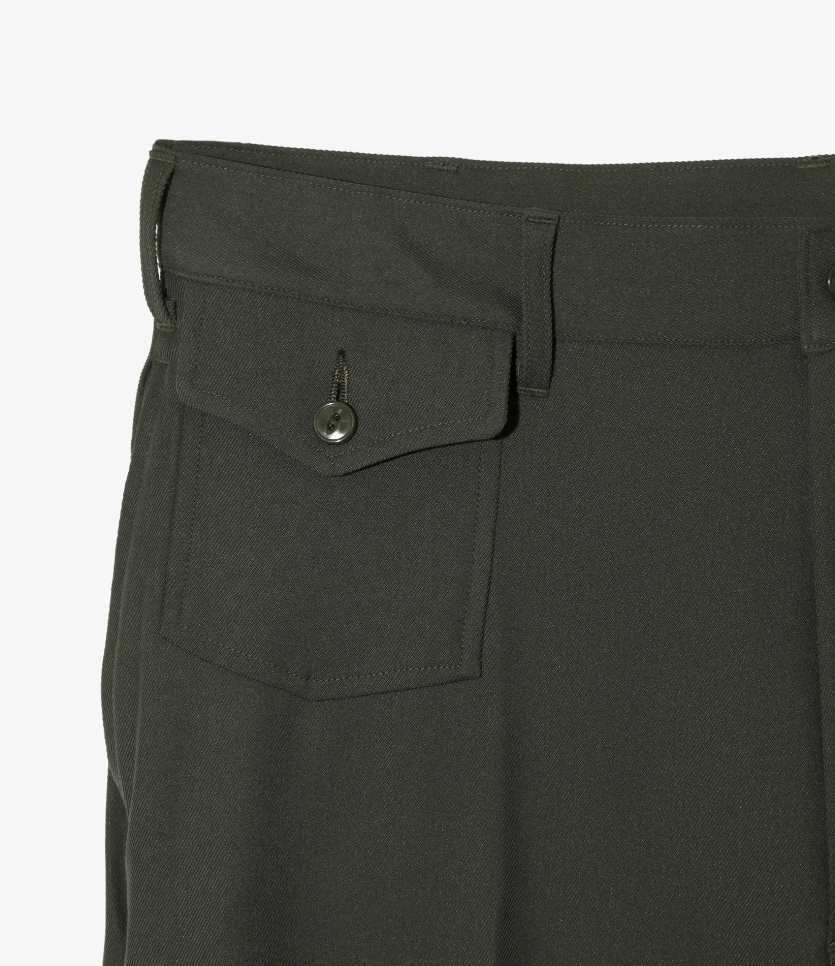 Boot-Cut Utility Pant - Green - Cavalry Twill