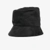 Bucket Hat - Black Polyester Fake Suede