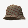 Bucket Hat - Brown - Polka Dot Jacquard