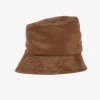 Bucket Hat - Brown Polyester Fake Suede