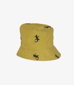 Bucket Hat - Khaki Gecko Embroidery