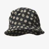 Bucket Hat - Navy - Polka Dot Jacquard