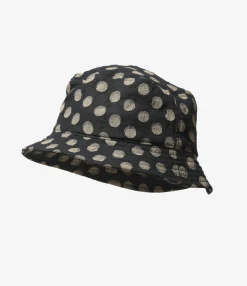Bucket Hat - Navy - Polka Dot Jacquard