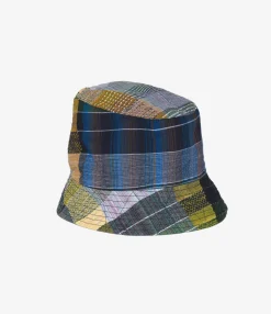 Bucket Hat - Navy/Yllw/Grn Dobby Jq.