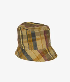 Bucket Hat - Olive Cotton Madras Plaid