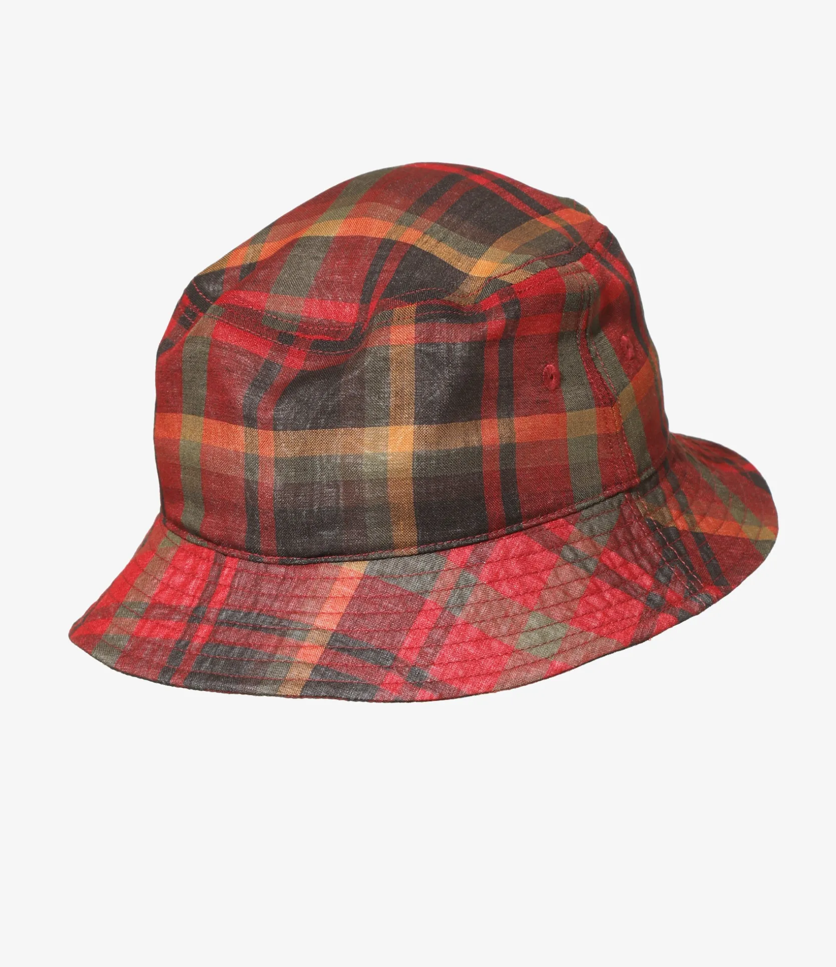 Bucket Hat - Red - W/N Madras Check