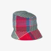 Bucket Hat - Red/Green Big Madras Plaid
