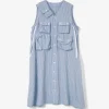 C-1 Dress - Blue Narrow Stripe