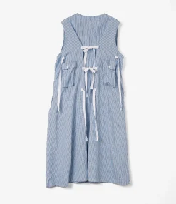 C-1 Dress - Blue Narrow Stripe