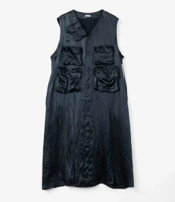 C-1 Dress - Dk. Navy Shiny Acetate