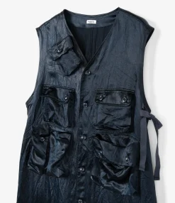C-1 Dress - Dk. Navy Shiny Acetate