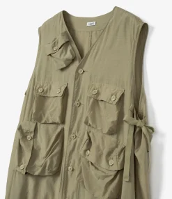 C-1 Dress - Khaki Sheer Cupro