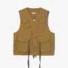 C-1 Vest - Dk. Khaki Cotton Crosgrain