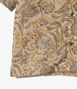 Cabana Shirt - Beige - Paisley Jacquard
