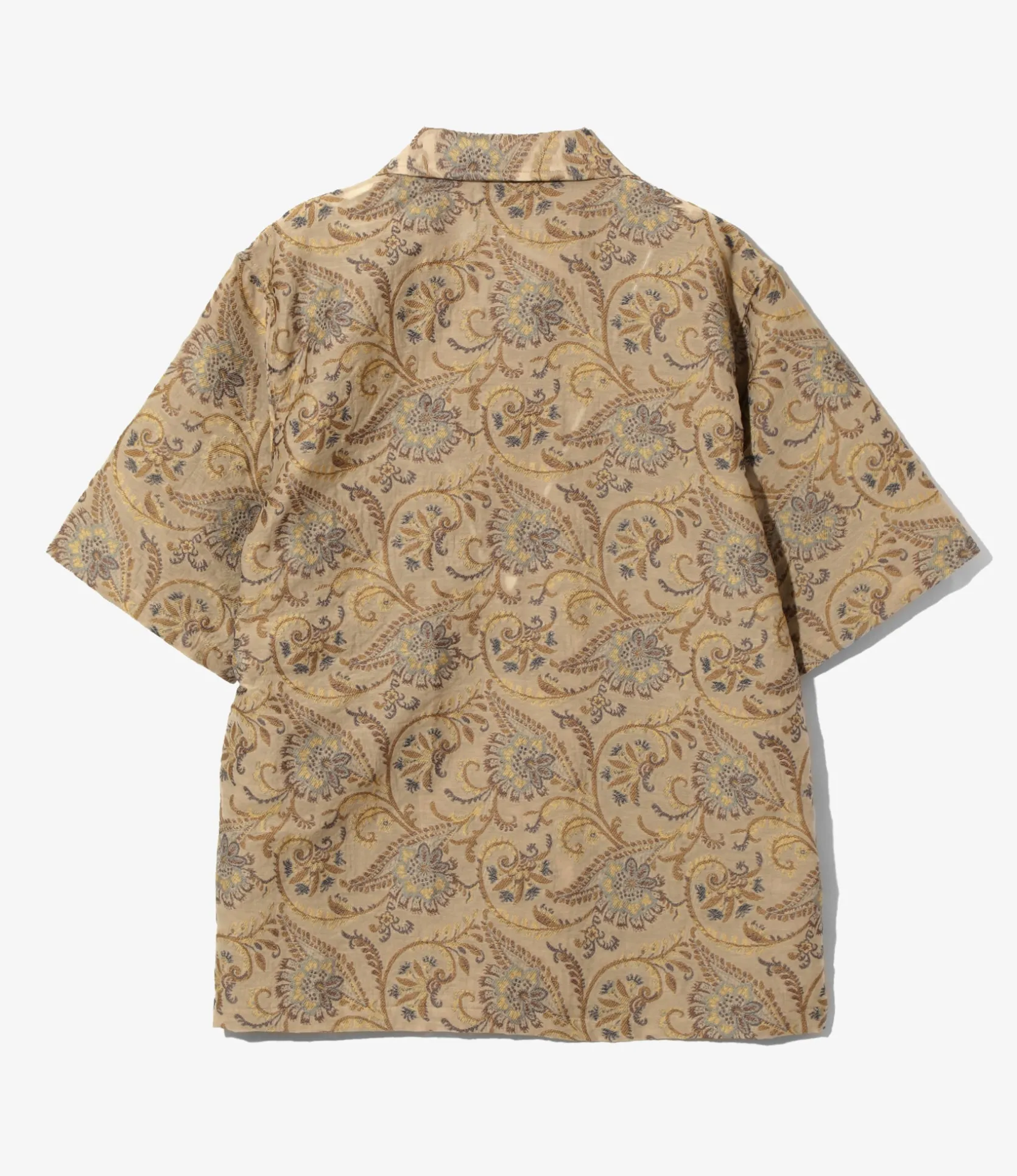 Cabana Shirt - Beige - Paisley Jacquard