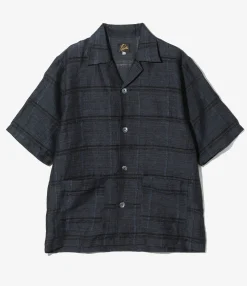 Cabana Shirt - Blue - Paisley Jacquard