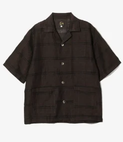 Cabana Shirt - Brown - Plaid Jacquard