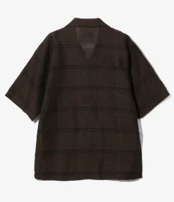 Cabana Shirt - Brown - Plaid Jacquard