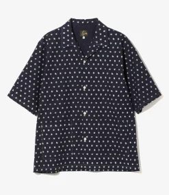 Cabana Shirt - Dot - 6oz Printed Indigo Kasuri