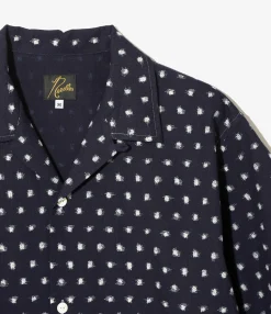 Cabana Shirt - Dot - 6oz Printed Indigo Kasuri