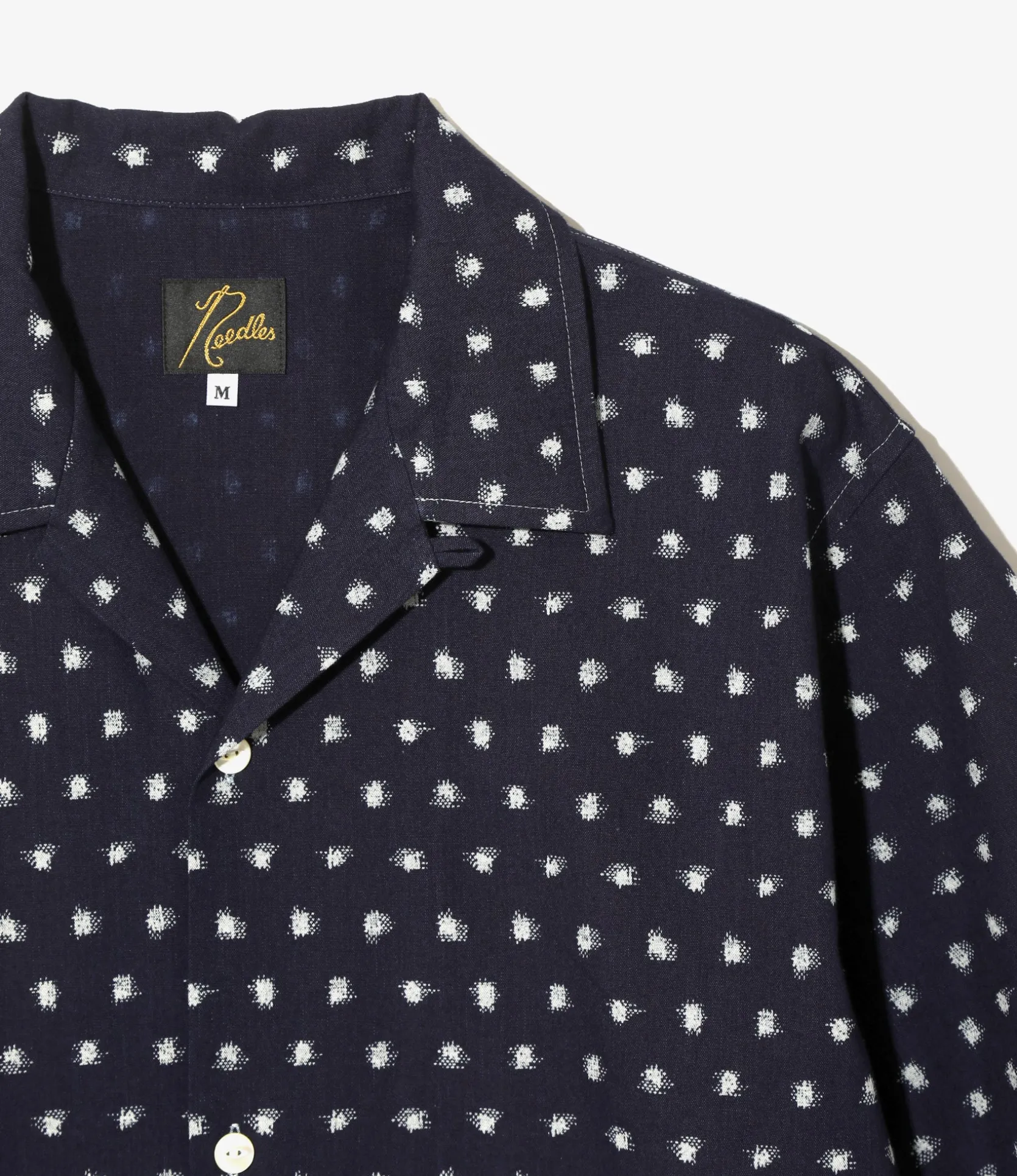 Cabana Shirt - Dot - 6oz Printed Indigo Kasuri