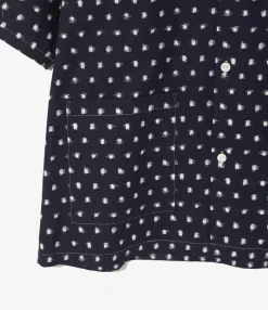 Cabana Shirt - Dot - 6oz Printed Indigo Kasuri