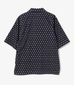 Cabana Shirt - Dot - 6oz Printed Indigo Kasuri