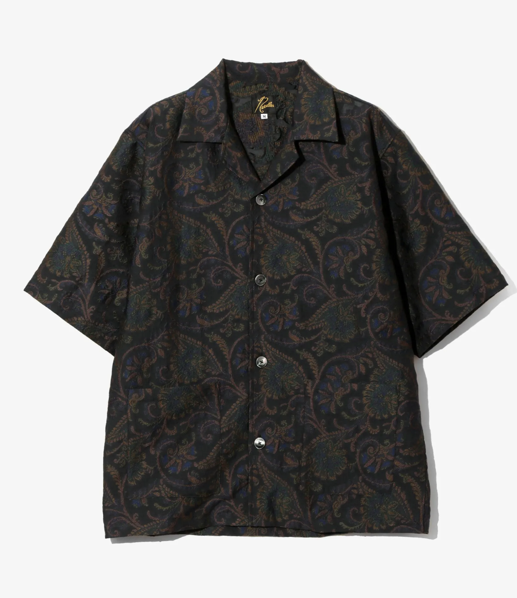Cabana Shirt - Navy - Paisley Jacquard