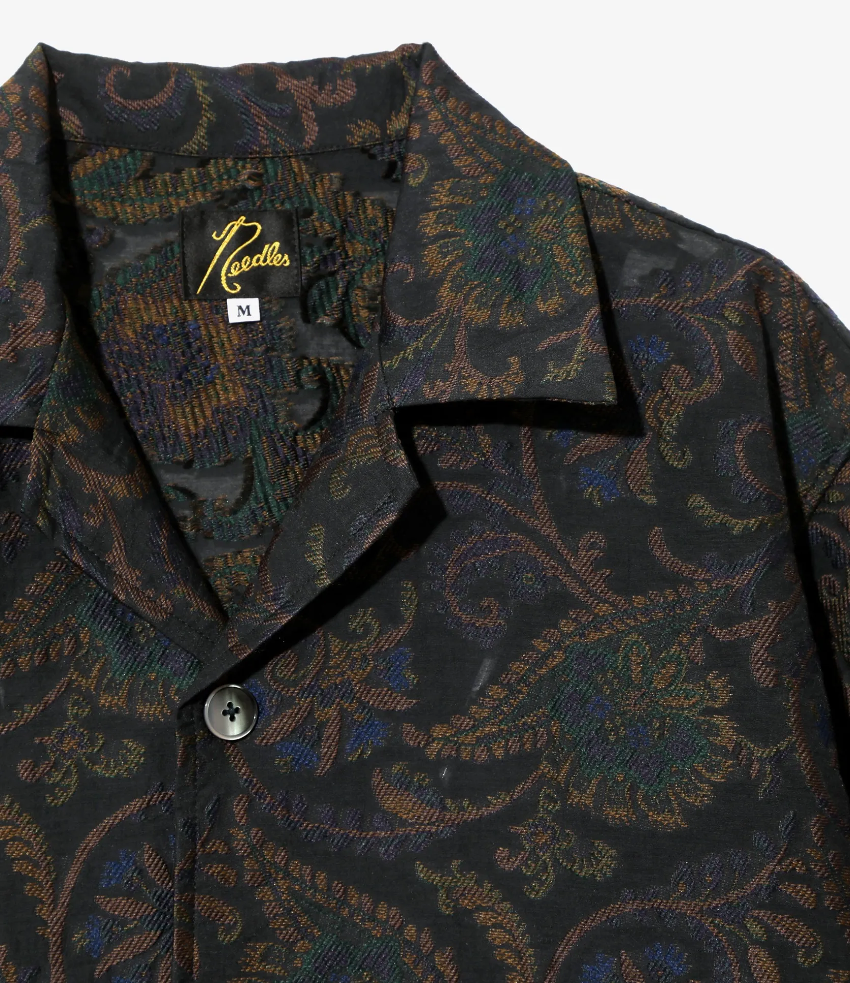 Cabana Shirt - Navy - Paisley Jacquard