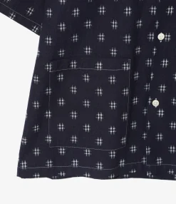 Cabana Shirt - Plaid - 6oz Printed Indigo Kasuri