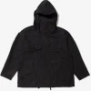 Cagoule Shirt - Black Polyester Lt. Weight Fake Suede