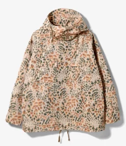 Cagoule Shirt - Brown Polyester Leopard Print