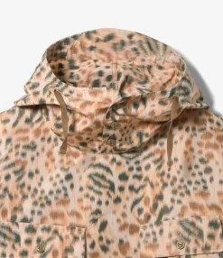 Cagoule Shirt - Brown Polyester Leopard Print