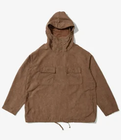 Cagoule Shirt - Khaki Polyester Lt. Weight Fake Suede
