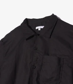Camp Shirt - Black Handkerchief Linen